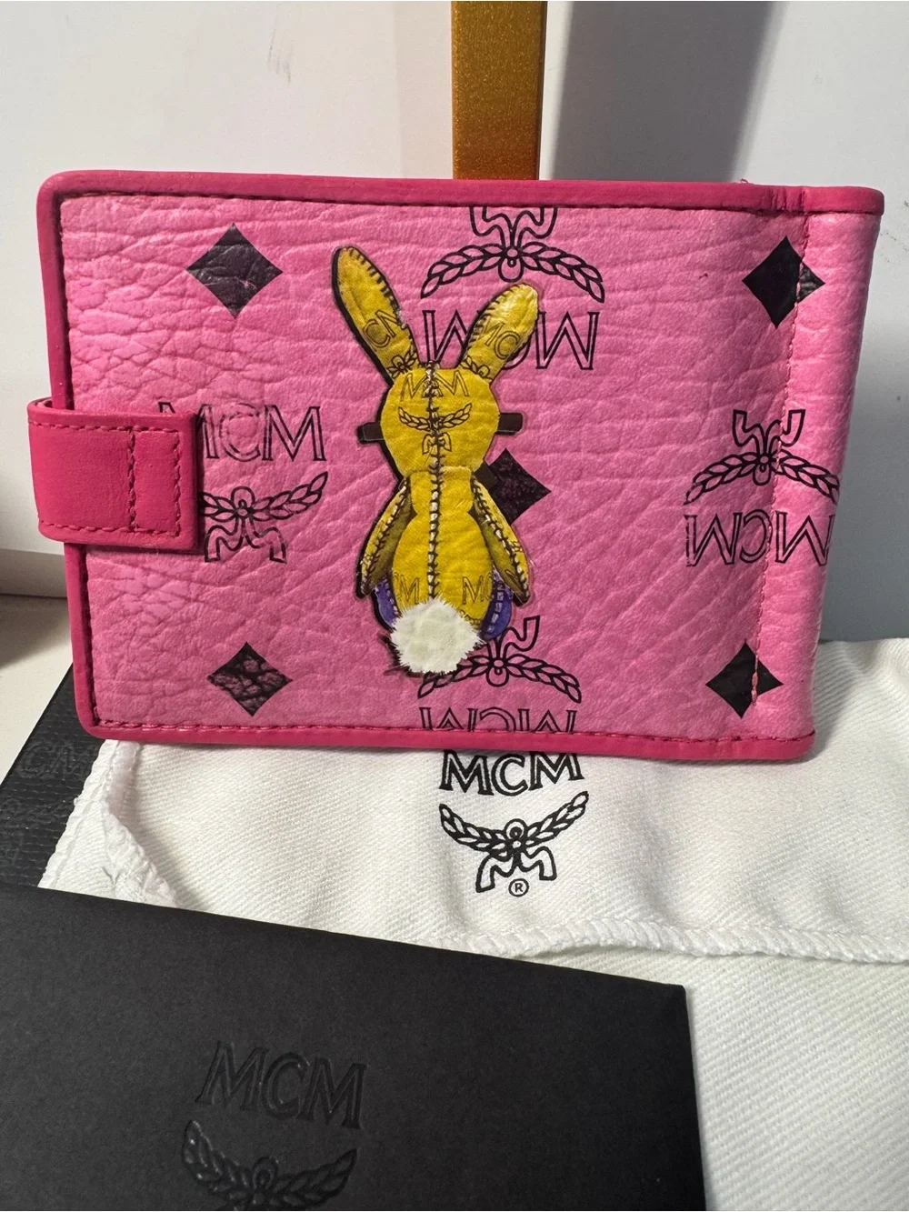 MCM compact leather